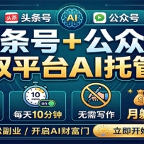 ͷ����+���ں�˫ƽ̨AI�йܣ��Ŷ��ṩ��Ʒ��ÿ��10���ӣ�����׬6000+