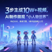 ��������10W+��Ƶ��AI����΢�ۡ�С�������硱�ƻô�Ƭ���������ޣ�1����Ʒ