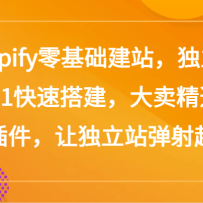 Shopify�������վ������վ��0-1���ٴ��������ѡ��Ӫ������ö���վ����
