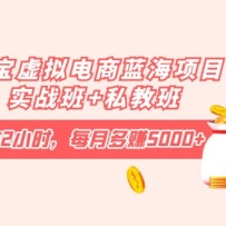 �Ա��������������Ŀʵս�ࣺÿ�����2Сʱ��ÿ�¶�׬5000+