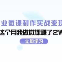 ��ҵ΢������ʵս������Ŀ�����������΢��׬��2W+