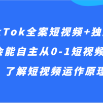 TikTokȫ������Ƶ+����վ��ѧ����������0-1����Ƶ��š��˽����Ƶ����ԭ��