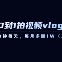 ��0��1����Ƶvlog���ֿΣ�5����ÿ�죬ÿ�¶�׬1W��22�ڿΣ�