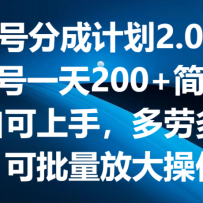 ��Ƶ�ŷֳɼƻ�2.0�淨������һ��200+�򵥣�С�׿����֣����Ͷ�ã�������
