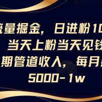 ��������ս���100+,�����Ϸ۵����Ǯ�����ڹܵ����룬ÿ����׬5000-1w